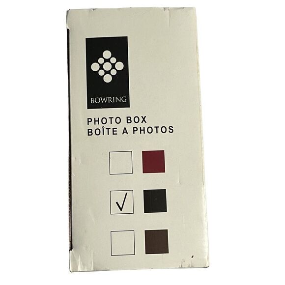 BOWRING Photo Box in Black Faux Leather 8.5 X 6.75 X 3.25 ii - Picture 3 of 8